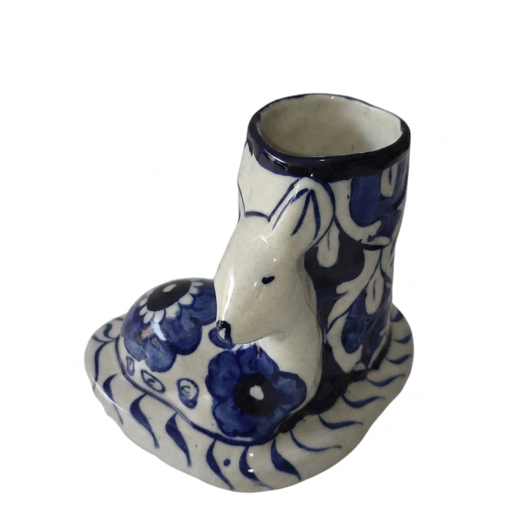 Ceramic Blue Pottery Art Pen Pot