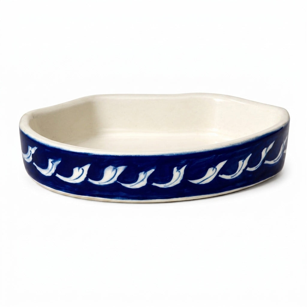 Ceramic Blue Pottery Hand Made Soap Pot
