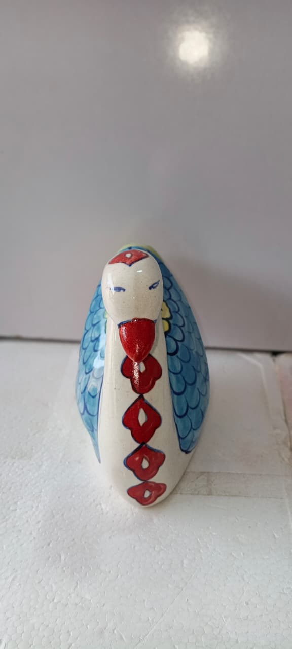 Ceramic Blue Pottery Table Decor Duck