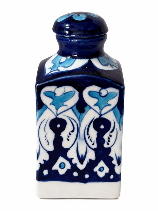 Ceramic Blue Pottery Hand Made Honey Jar