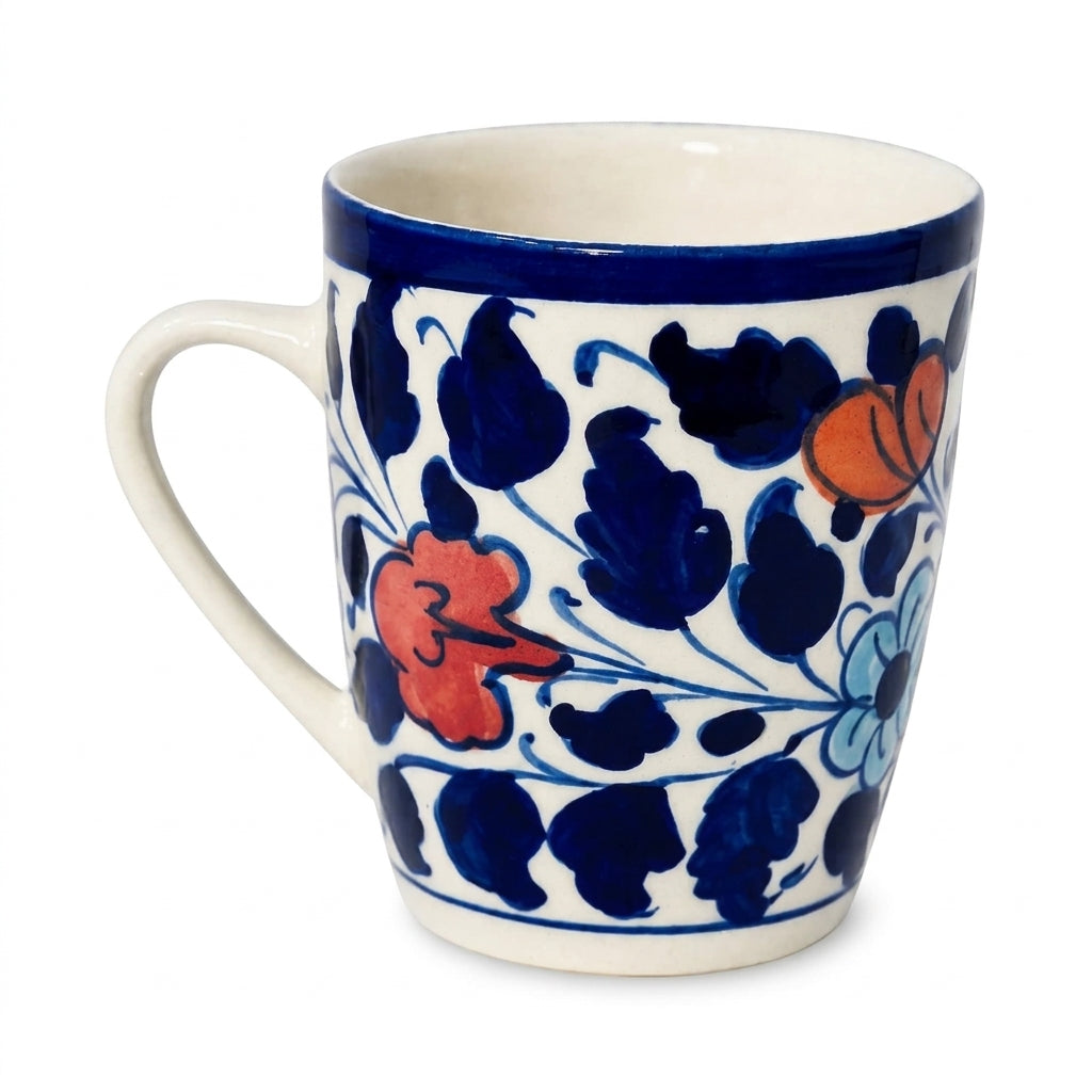 Ceramic Blue Pottery Hand Made Mug