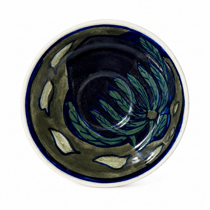 Ceramic Blue Pottery Hand Made Small Decor Plate