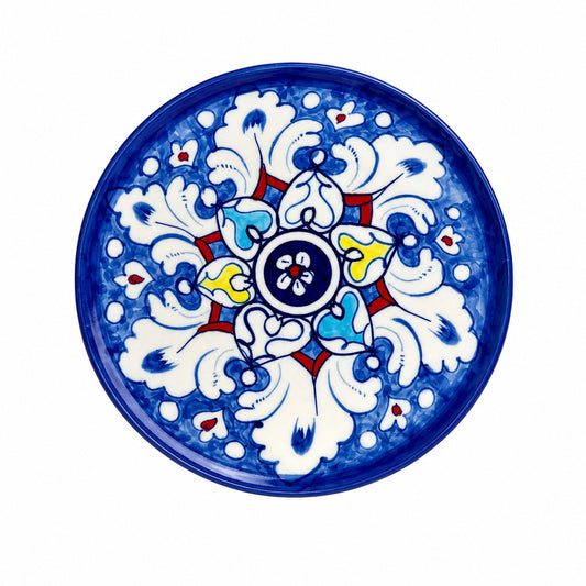 Ceramic Blue Pottery Hand Made small Decor plate