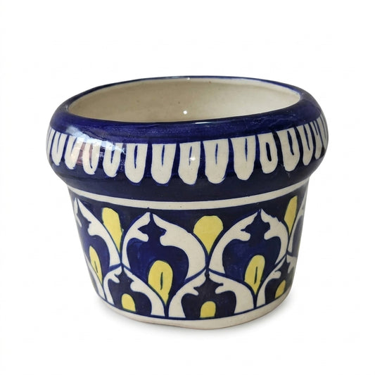 Ceramic Blue Pottery floral Vase