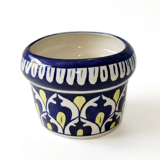 Ceramic Blue Pottery floral Vase