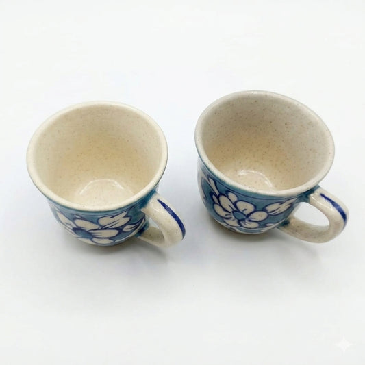 Ceramic Blue pottery kehwa cup 2 pieces