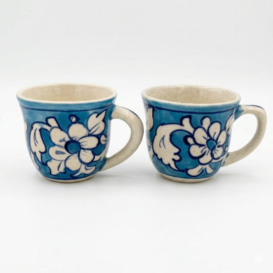 Ceramic Blue pottery kehwa cup 2 pieces