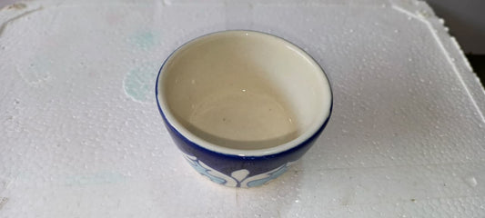 Ceramic Blue Pottery Cream Bowl