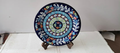 Ceramic Blue Pottery Dinner Plate