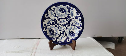 Ceramic Blue Pottery Quarter Plate