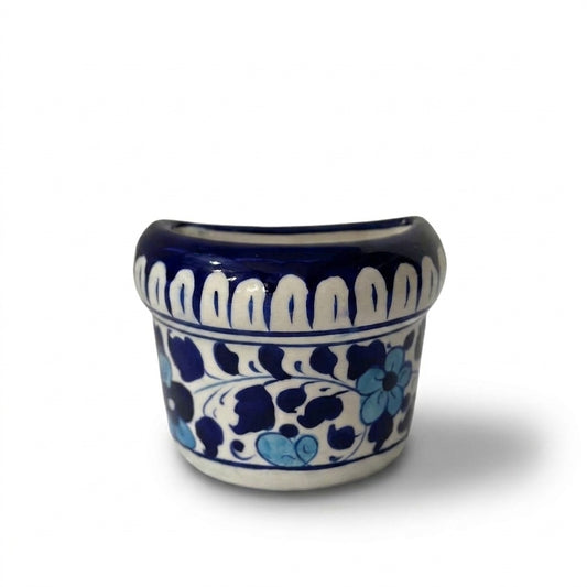 Ceramic Blue Pottery Wall Hanging Vase