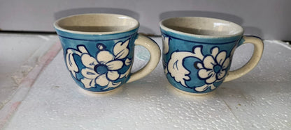 Ceramic Blue pottery kehwa cup 2 pieces