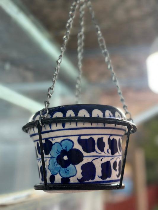 Ceramic hanging planter small