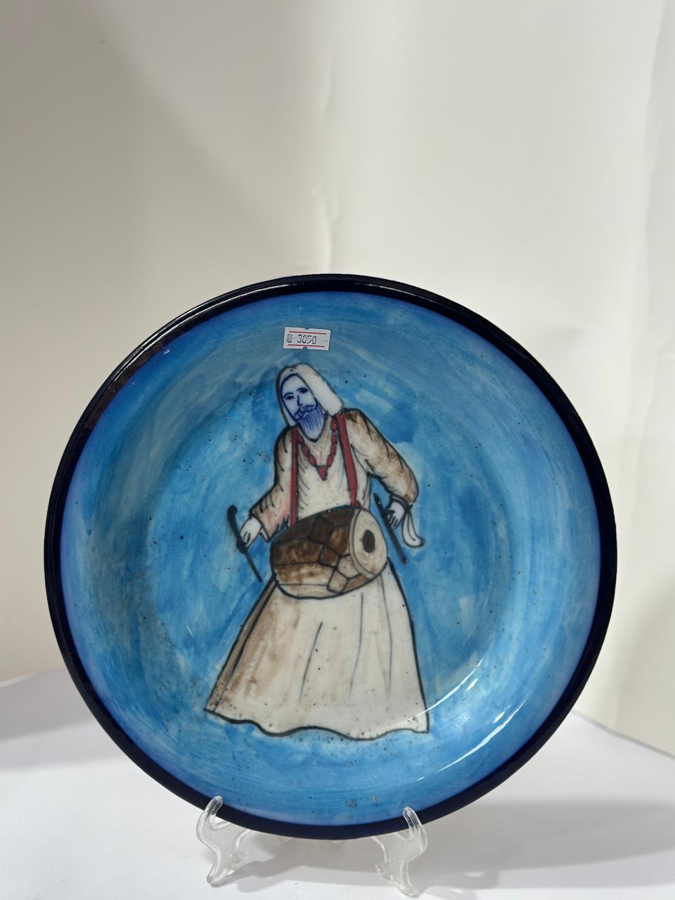 Ceramic sufi art dinner dish